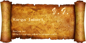 Varga Imbert névjegykártya